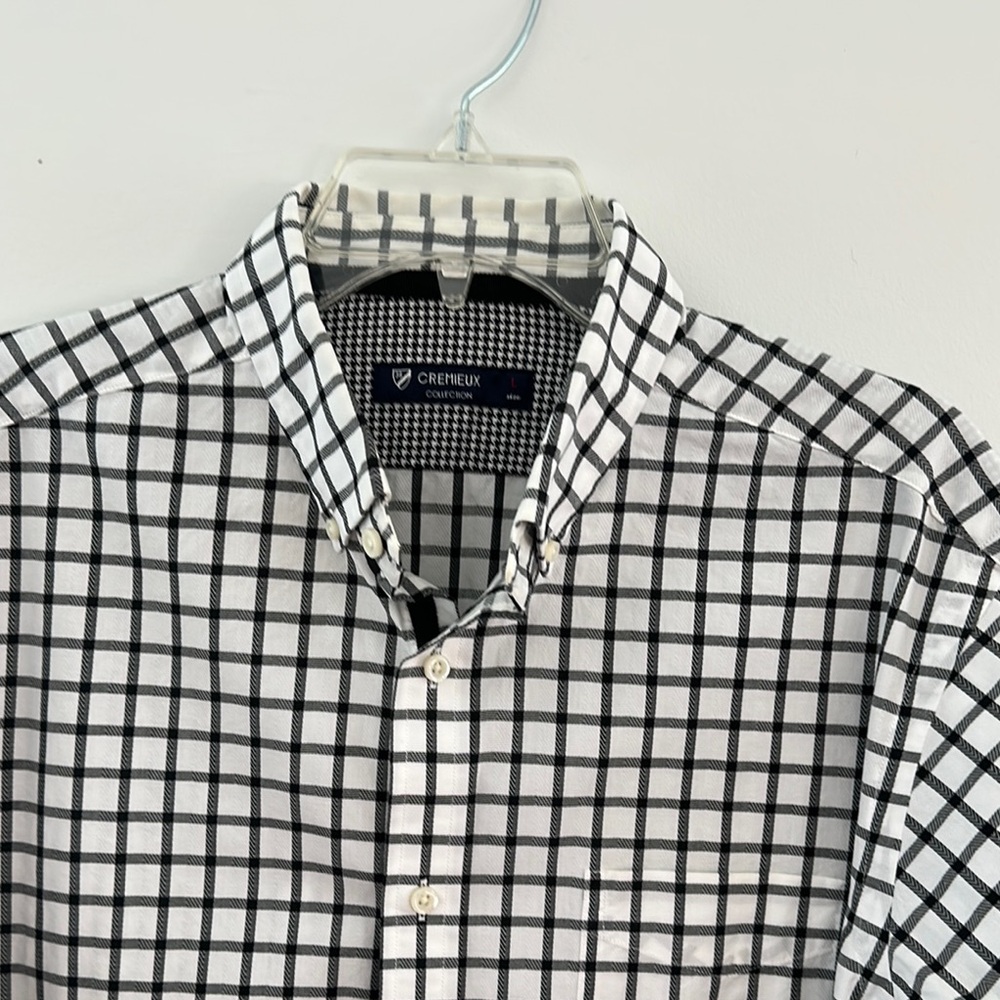 Daniel Cremieux Black and White Casual Button Down Shirt